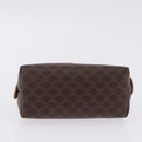 CELINE Macadam Canvas Pouch PVC Leather Brown Gold Auth ki6850-9