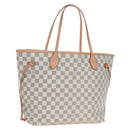 LOUIS VUITTON Damier Azur Neverfull MM Tote Bag N51107 LV Auth ki6852M-1