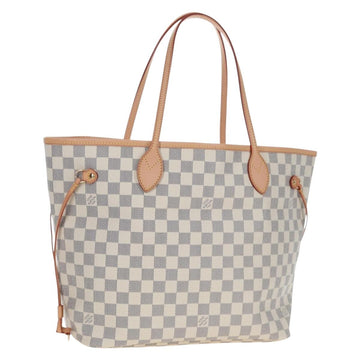 LOUIS VUITTON Damier Azur Neverfull MM Tote Bag N51107 LV Auth ki6852M