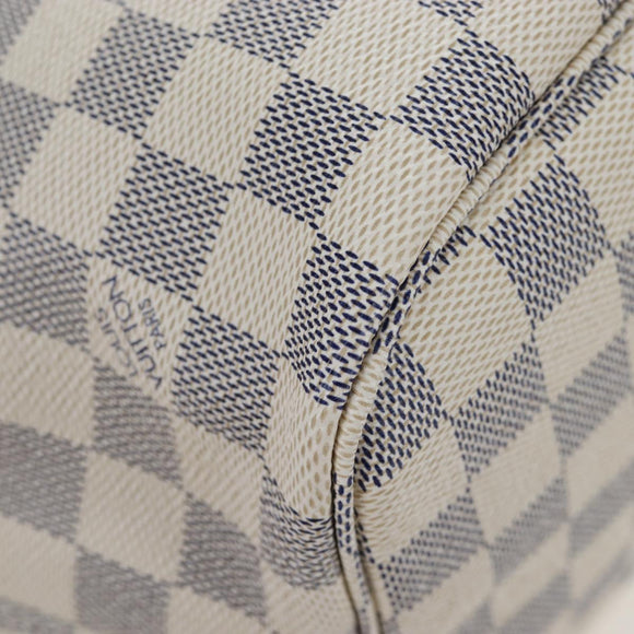 LOUIS VUITTON Damier Azur Neverfull MM Tote Bag N51107 LV Auth ki6852M