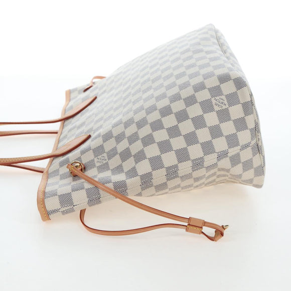 LOUIS VUITTON Damier Azur Neverfull MM Tote Bag N51107 LV Auth ki6852M