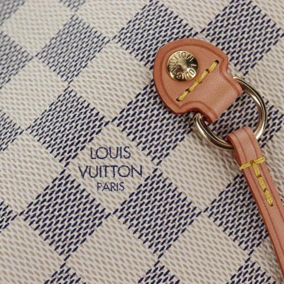 LOUIS VUITTON Damier Azur Neverfull MM Tote Bag N51107 LV Auth ki6852M