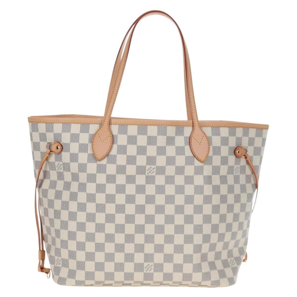LOUIS VUITTON Damier Azur Neverfull MM Tote Bag N51107 LV Auth ki6852M