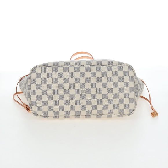 LOUIS VUITTON Damier Azur Neverfull MM Tote Bag N51107 LV Auth ki6852M