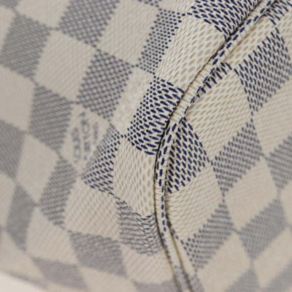 LOUIS VUITTON Damier Azur Neverfull MM Tote Bag N51107 LV Auth ki6852M