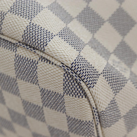 LOUIS VUITTON Damier Azur Neverfull MM Tote Bag N51107 LV Auth ki6852M