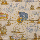 HERMES Carre 90 Scarf Silk ""VOILES DE LUMIERE"" Orange Auth ki6854-6