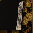HERMES Carre 90 Scarf Silk ""KOSMIMA"" Black Auth ki6856-14
