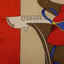 HERMES Carre 90 Scarf Silk ""LE CARNAVAL DE VENISE"" Red Auth ki6857-11