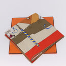 HERMES Carre 90 Scarf Silk ""LE CARNAVAL DE VENISE"" Red Auth ki6857-14