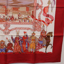 HERMES Carre 90 Scarf Silk ""TURQVERIES EN L'HONNEUR DE MHT"" Red Auth ki6858-10
