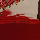 HERMES Carre 90 Scarf Silk ""TURQVERIES EN L'HONNEUR DE MHT"" Red Auth ki6858-11