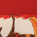 HERMES Carre 90 Scarf Silk ""TURQVERIES EN L'HONNEUR DE MHT"" Red Auth ki6858-12