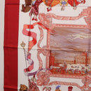 HERMES Carre 90 Scarf Silk ""TURQVERIES EN L'HONNEUR DE MHT"" Red Auth ki6858-5