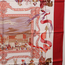 HERMES Carre 90 Scarf Silk ""TURQVERIES EN L'HONNEUR DE MHT"" Red Auth ki6858-7