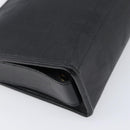 Christian Dior Trotter Canvas Clutch Bag PVC Black Gold Auth ki6859A-11