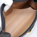 Christian Dior Trotter Canvas Clutch Bag PVC Black Gold Auth ki6859A-16