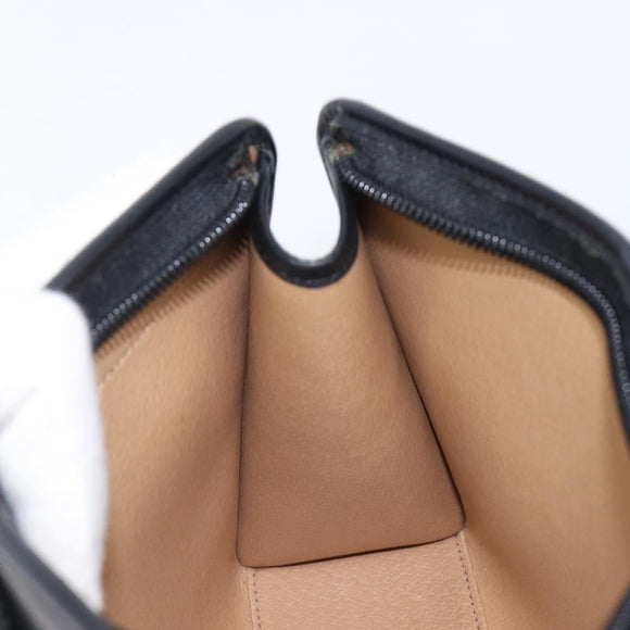 Christian Dior Trotter Canvas Clutch Bag PVC Black Gold Auth ki6859A