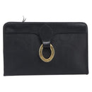 Christian Dior Trotter Canvas Clutch Bag PVC Black Gold Auth ki6859A-2