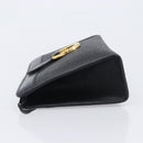 Christian Dior Trotter Canvas Clutch Bag PVC Black Gold Auth ki6859A-5