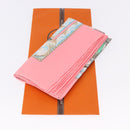 HERMES Carre 90 Scarf Silk ""vive le vent"" Pink Auth ki6861-14