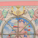 HERMES Carre 90 Scarf Silk ""vive le vent"" Pink Auth ki6861-3