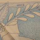 HERMES Carre 90 Scarf Silk Beige Light Blue ""Les chants du Henna"" Auth ki6863M-11