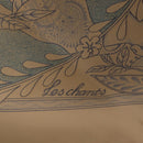 HERMES Carre 90 Scarf Silk Beige Light Blue ""Les chants du Henna"" Auth ki6863M-12