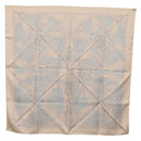 HERMES Carre 90 Scarf Silk Beige Light Blue ""Les chants du Henna"" Auth ki6863M-14