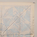 HERMES Carre 90 Scarf Silk Beige Light Blue ""Les chants du Henna"" Auth ki6863M-17