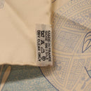HERMES Carre 90 Scarf Silk Beige Light Blue ""Les chants du Henna"" Auth ki6863M-24