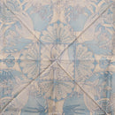 HERMES Carre 90 Scarf Silk Beige Light Blue ""Les chants du Henna"" Auth ki6863M-6