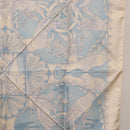 HERMES Carre 90 Scarf Silk Beige Light Blue ""Les chants du Henna"" Auth ki6863M-7