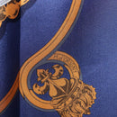 HERMES Carre 90 Scarf Silk Blue White ""CAVALCADOUR"" Auth ki6864M-13