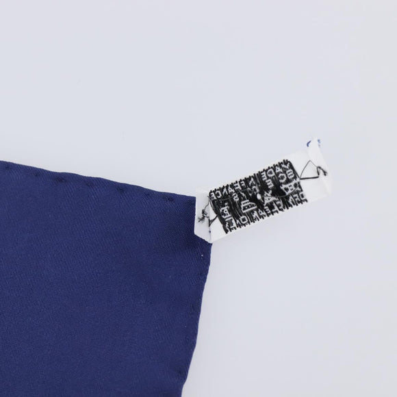 HERMES Carre 90 Scarf Silk Blue White ""CAVALCADOUR"" Auth ki6864M