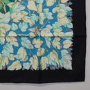 HERMES Carre 90 Scarf Silk Black Blue ""L'ARBRE de SOIE"" Auth ki6867M-10