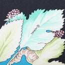 HERMES Carre 90 Scarf Silk Black Blue ""L'ARBRE de SOIE"" Auth ki6867M-12