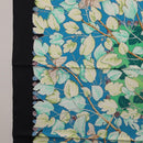 HERMES Carre 90 Scarf Silk Black Blue ""L'ARBRE de SOIE"" Auth ki6867M-5