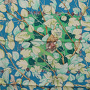 HERMES Carre 90 Scarf Silk Black Blue ""L'ARBRE de SOIE"" Auth ki6867M-6