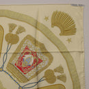 HERMES Carre 90 Scarf Silk Beige Yellow ""Porte et Carvalerie"" Auth ki6869M-17