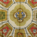 HERMES Carre 90 Scarf Silk Beige Yellow ""Porte et Carvalerie"" Auth ki6869M-6