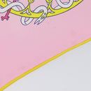 HERMES Carre 90 Scarf Silk Pink Yellow ""La Folle Parade"" Auth ki6876M-28