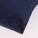 GUCCI GG Shoulder Bag Nylon Navy Silver 510342 Auth ki6877-16
