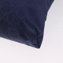 GUCCI GG Shoulder Bag Nylon Navy Silver 510342 Auth ki6877-18