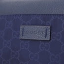 GUCCI GG Shoulder Bag Nylon Navy Silver 510342 Auth ki6877-19