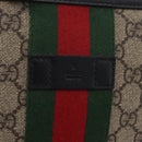 GUCCI GG Supreme Web Sherry Line Shoulder Bag PVC Beige 471454 Auth ki6878A-20