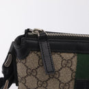 GUCCI GG Supreme Web Sherry Line Shoulder Bag PVC Beige 471454 Auth ki6878A-10