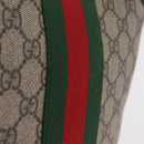 GUCCI GG Supreme Web Sherry Line Shoulder Bag PVC Beige 471454 Auth ki6878A-3
