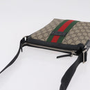 GUCCI GG Supreme Web Sherry Line Shoulder Bag PVC Beige 471454 Auth ki6878A-14