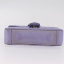 GUCCI GG Marmont Chain Shoulder Bag Leather Purple Silver 443497 Auth ki6880-12